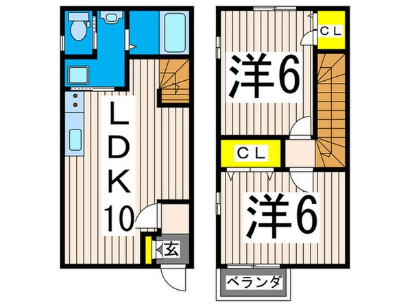 アムール・ベルＢの物件間取画像